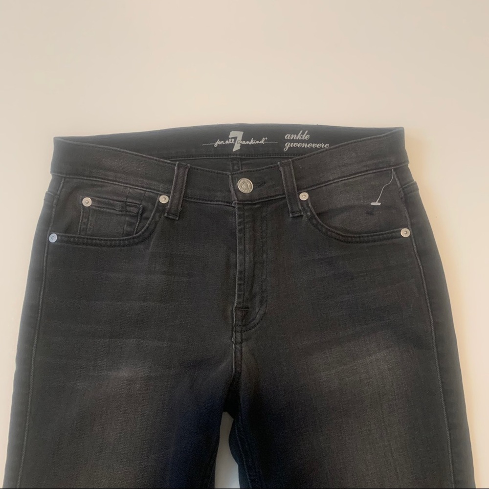 7 For All Mankind Black Gwenevere Skinny Jeans 29 - Picture 5 of 10